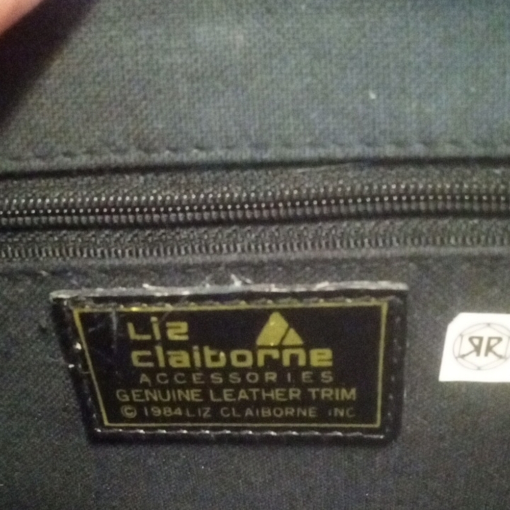 Vintage 1984 Liz Claiborne Brown Crossbody Bag with Geometric Pattern - Picture 2 of 10